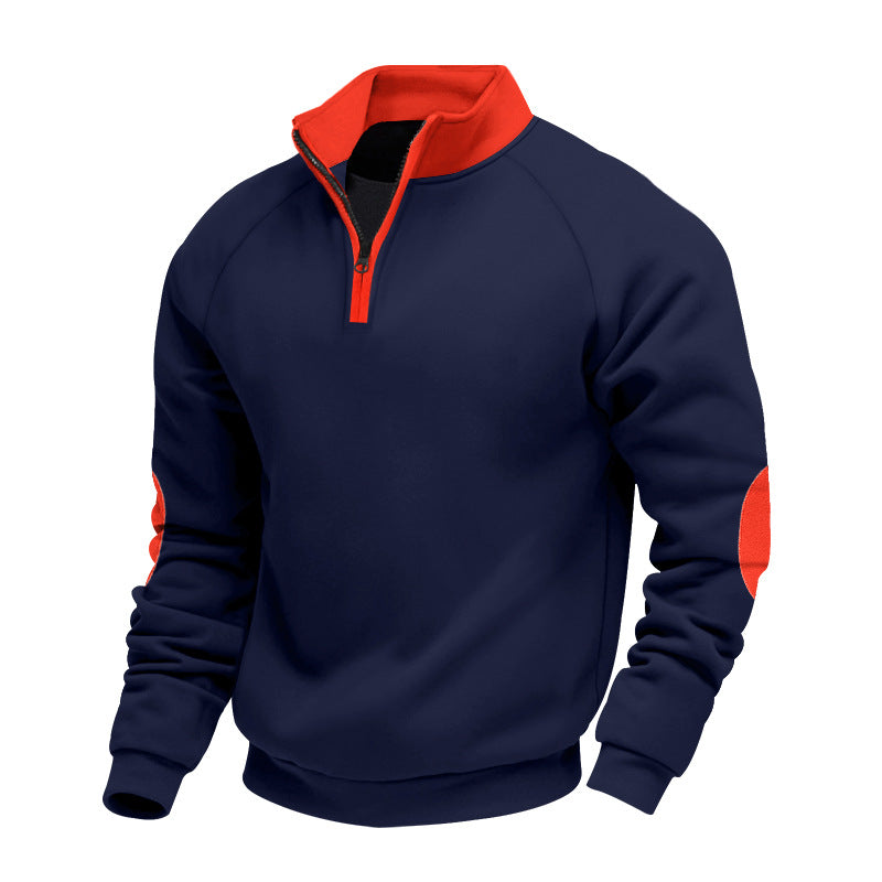 Men's sporty sweater with innovative zipper and contrast arm details Skorter