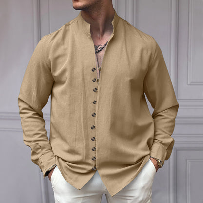Men's long-sleeve shirt with modern button details and timeless design Skorter