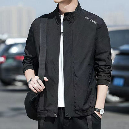 Men's sporty transitional jacket with high collar Skorter