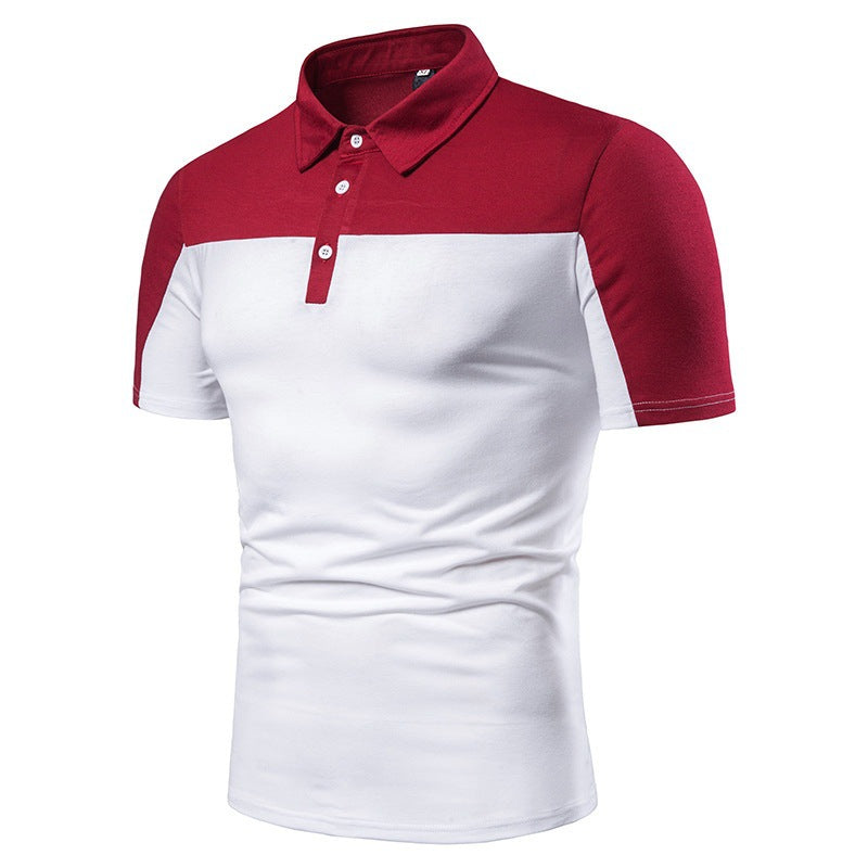 Men's Sporty Polo Shirt with Creative Graphic Design and Distinctive Cut Skorter