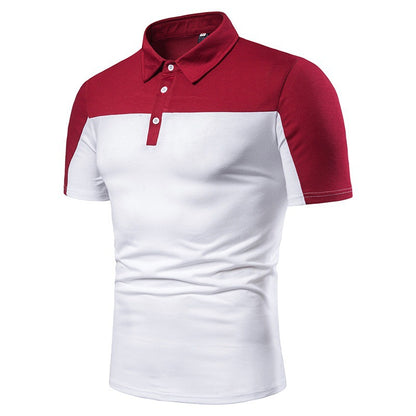 Men's Sporty Polo Shirt with Creative Graphic Design and Distinctive Cut Skorter
