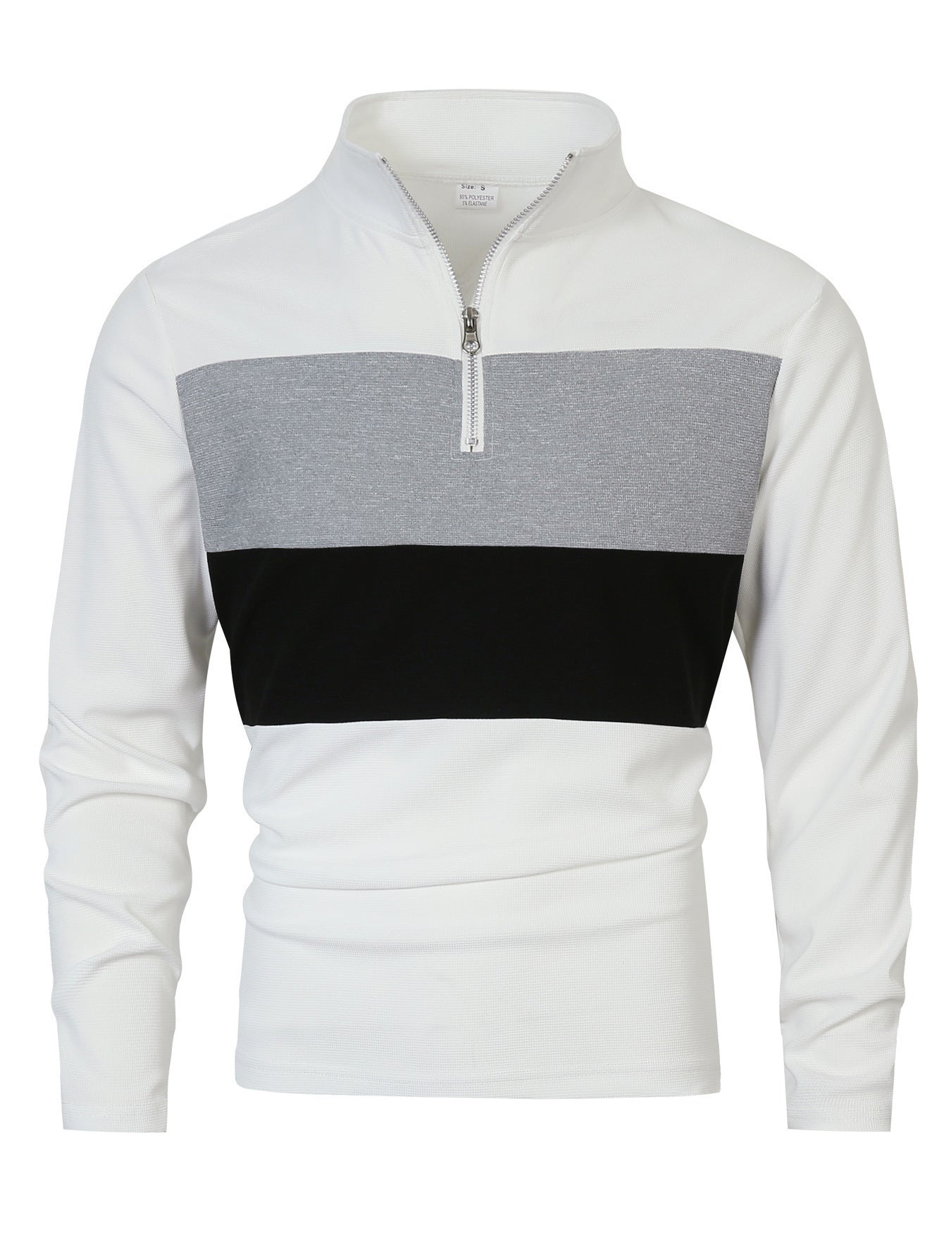 Men's zip sweater with fashionable color cut and comfortable style Skorter