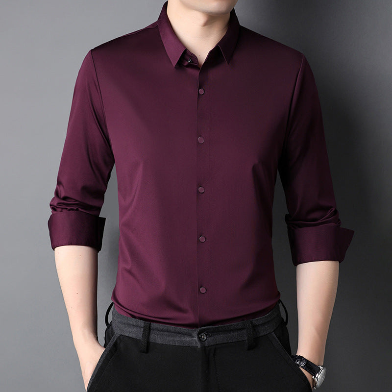 Men's elegant short sleeve shirt with fine shine Skorter