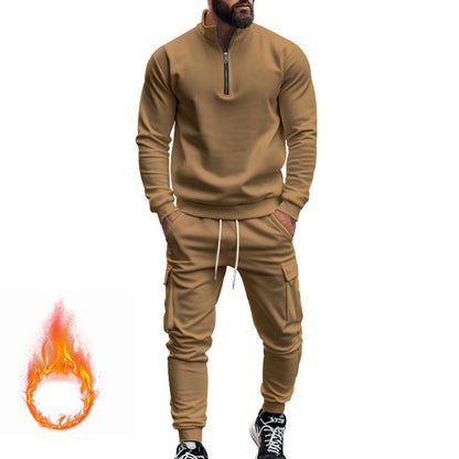 Men's sporty tracksuit with higher collar and practical pockets Skorter