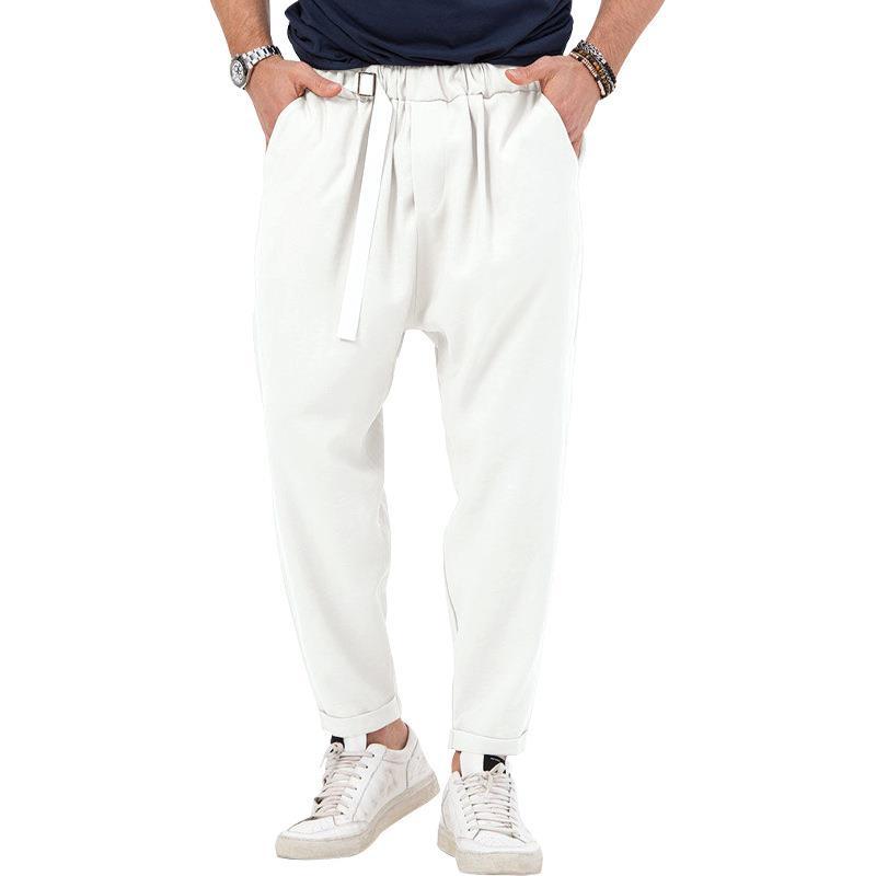 Men's stylish harem pants with elastic waistband and practical side pockets Skorter