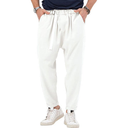 Men's stylish harem pants with elastic waistband and practical side pockets Skorter