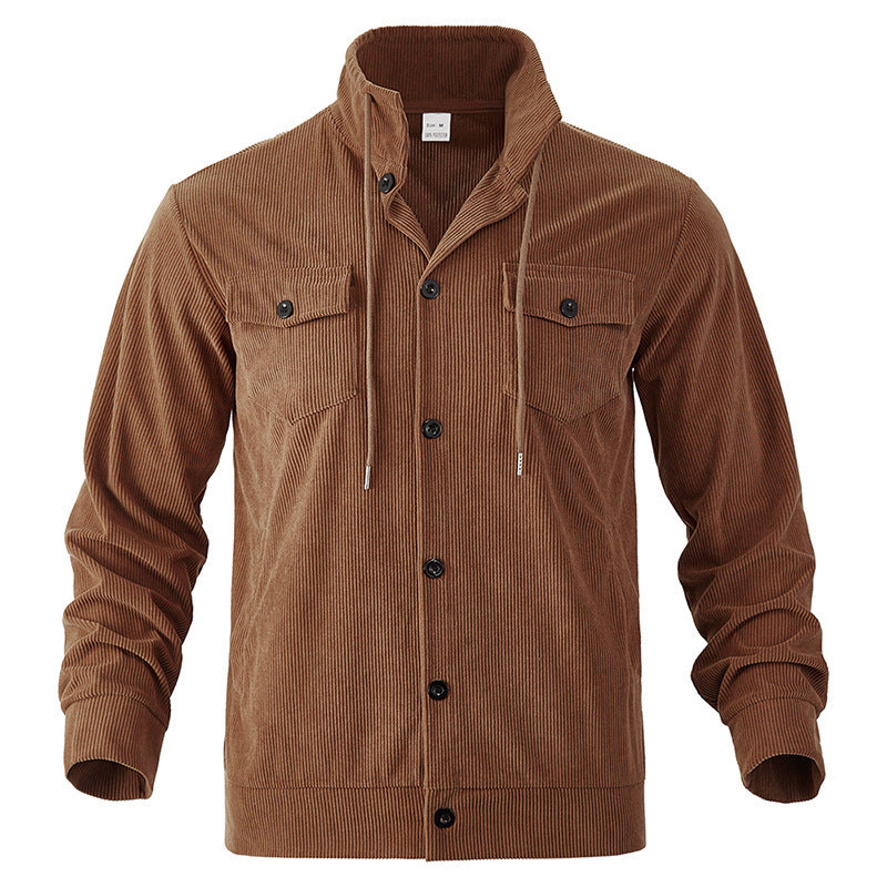 Men's stylish cord jacket with adjustable collar and practical chest pockets Skorter