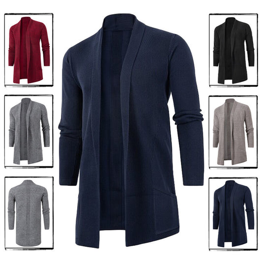 Men's cardigan with open cut and practical pockets Skorter