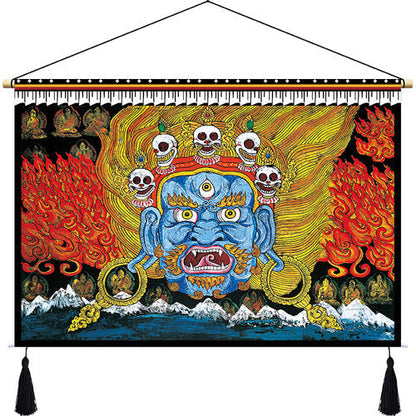 Skorter | Custom Tibetan fabric woven Tibet hanging cloth homestay decoration hotel restaurant living room bedroom headboard fabric painting weave