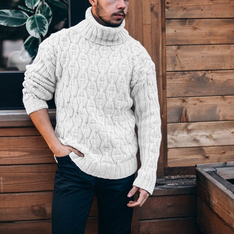 Men's chunky knit turtleneck sweater Skorter