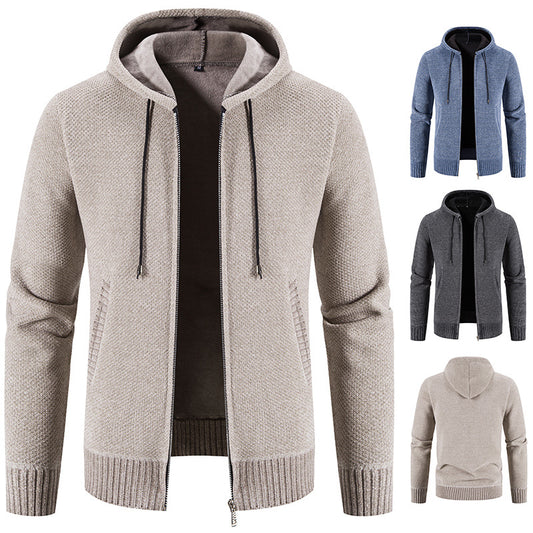 Herrkofta med huva och texturerad design Skorter