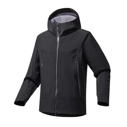 Men's technical outdoor jacket with waterproof material and adjustable hood Skorter
