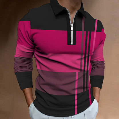 Men's Stand Collar Polo Shirt Skorter