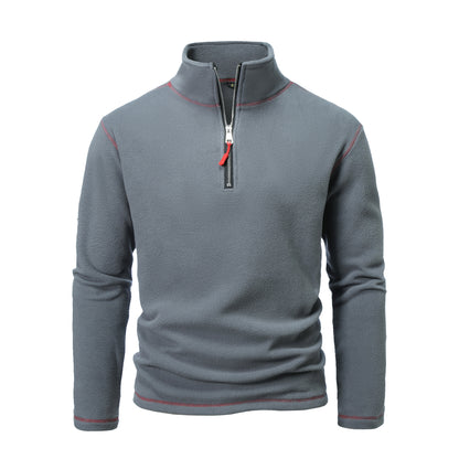 Men's fleece pullover with high collar and half zip Skorter