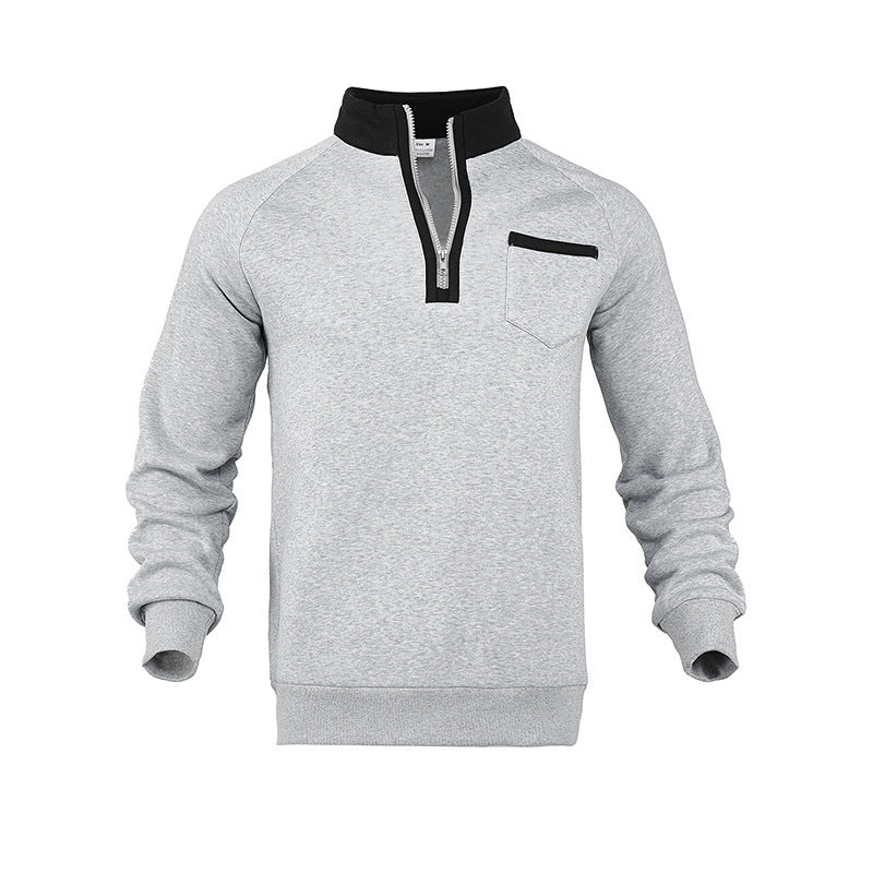 Men's sweatshirt with half zipper and moisture-regulating fabric Skorter