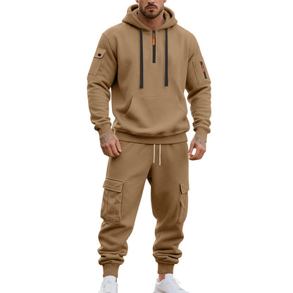 Men's Sporty Tracksuit with Functional Cargo Pockets Skorter
