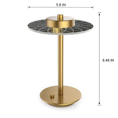 Skorter | Cordless Rechargeable LED Crystal Disc Table Lamp