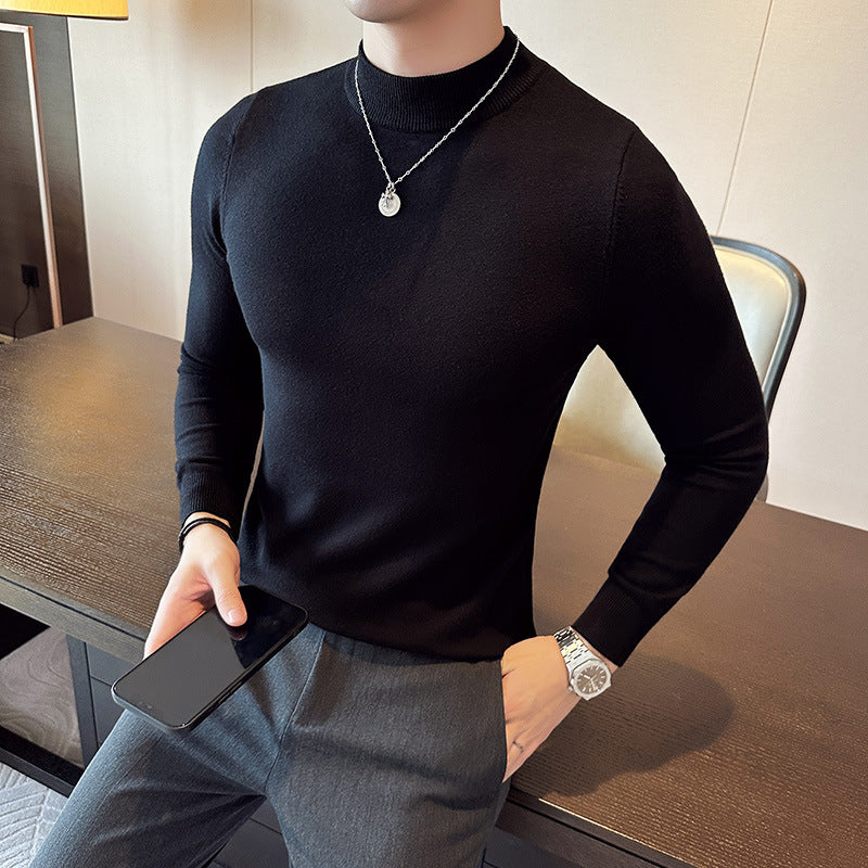 Men's stylish sweater with high collar and elegant fit Skorter