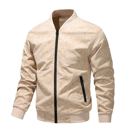 Men's stylish bomber jacket with graphic foil design Skorter