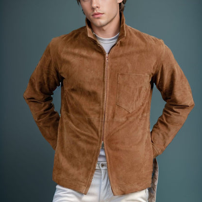 Men's fashionable softshell jacket with fold-up collar Skorter