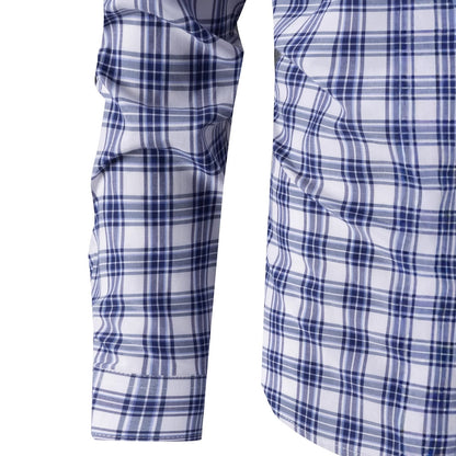 Men's classic checked long sleeve shirt Skorter