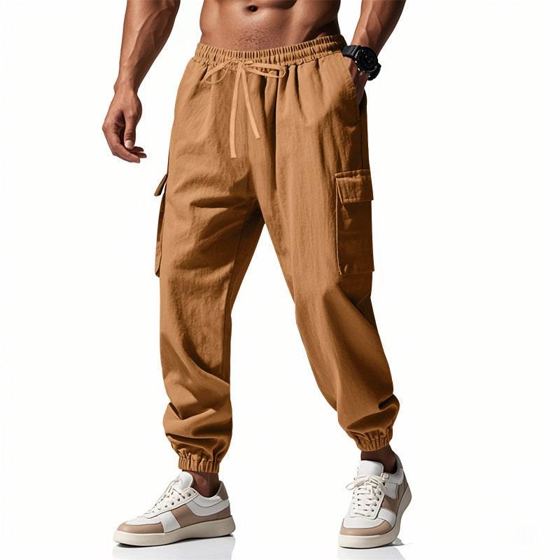 Men's cargo joggers with practical side pockets and elastic waistband Skorter