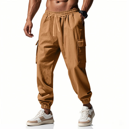 Men's cargo joggers with practical side pockets and elastic waistband Skorter
