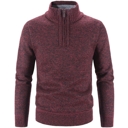 Men's stylish turtleneck sweater with elegant zipper Skorter