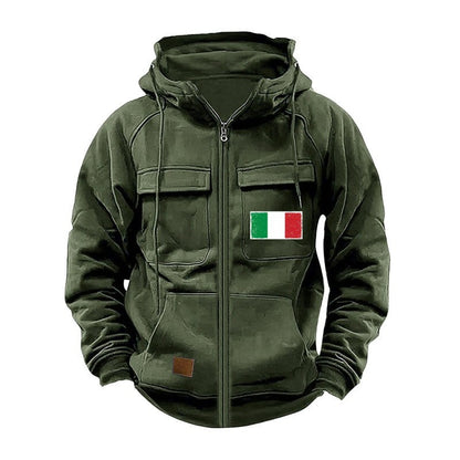 Men's stylish hoodie jacket with practical pockets and adjustable collar Skorter