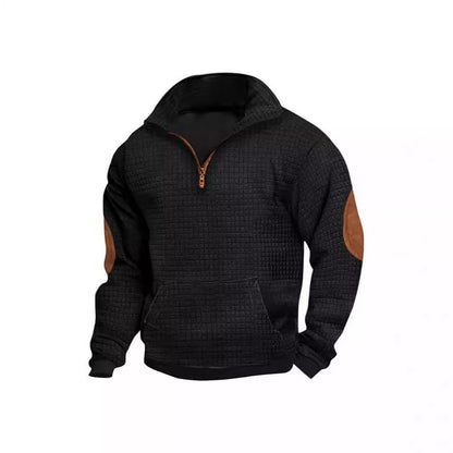 Men's sporty pullover with zipper and elastic cuffs Skorter