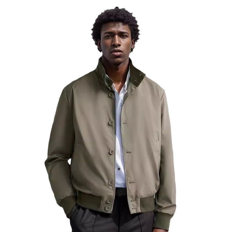 Men's stylish leisure jacket with protective high collar and practical pockets Skorter