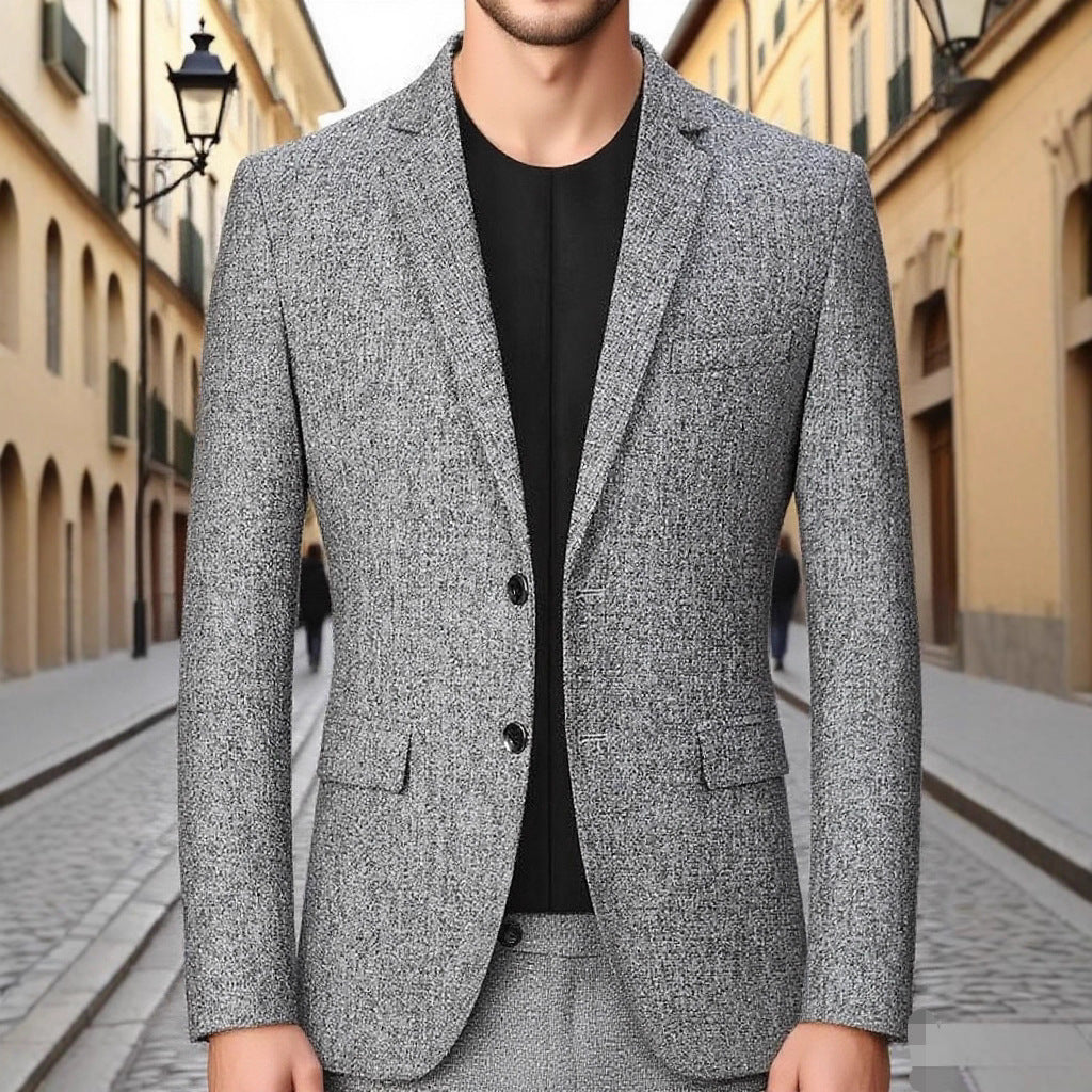 Men's textured blazer outfit Skorter