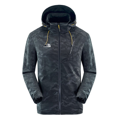 Men's water-repellent camouflage jacket with adjustable hood Skorter