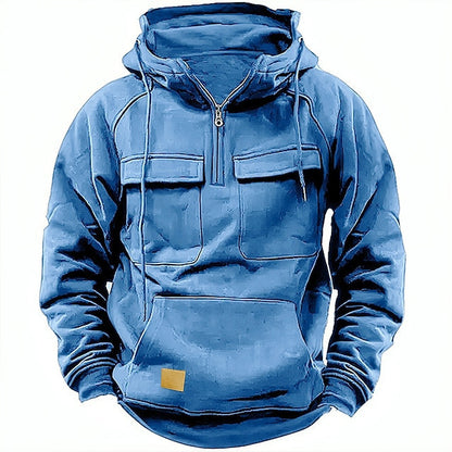 Men's stylish hoodie with functional pockets and modern zip Skorter