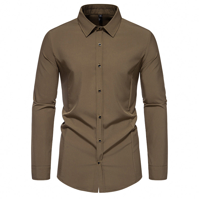 Men's fashionable long-sleeve shirt with elegant cut Skorter