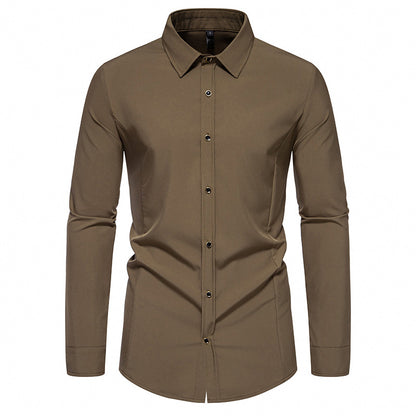 Men's fashionable long-sleeve shirt with elegant cut Skorter