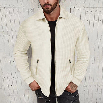Men's stylish cardigan with textured design and side pockets Skorter