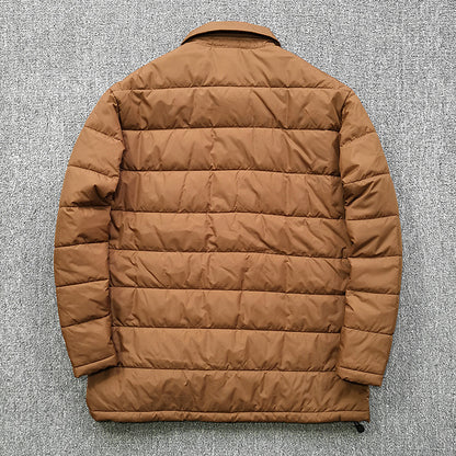 Men's quilted overshirt jacket with practical flap pockets and sturdy collar Skorter