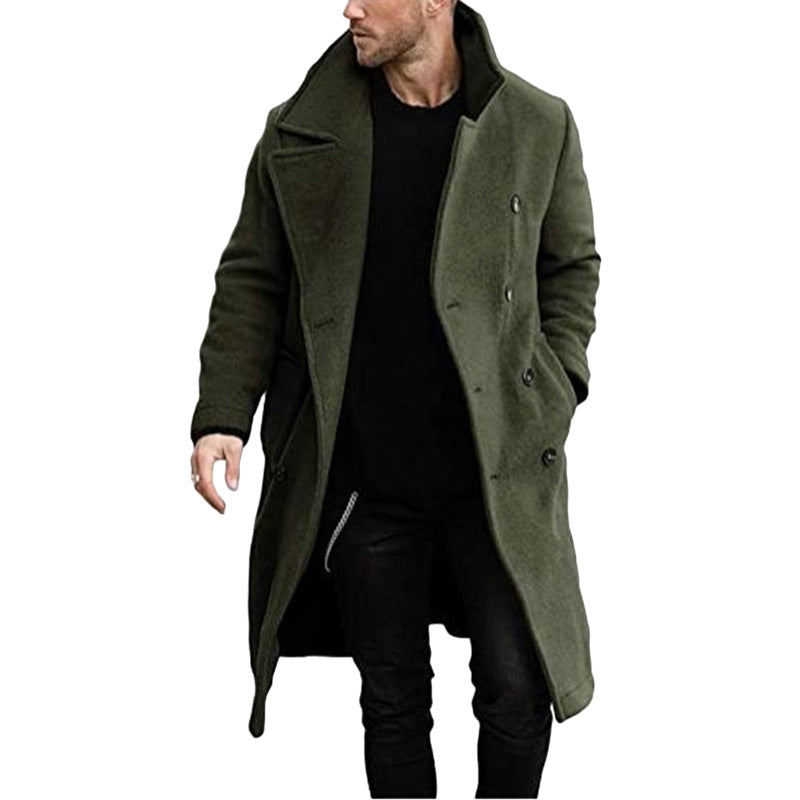 Men's trendy wool coat with textured surface and practical pockets Skorter