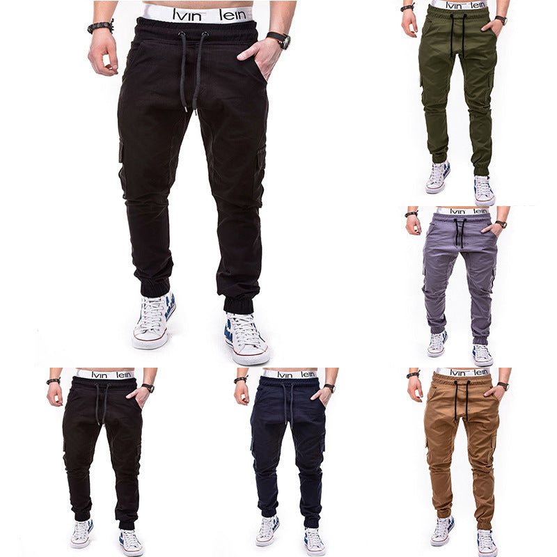 Herr cargo joggingbyxor med elastisk midja och praktiska sidofickor Skorter