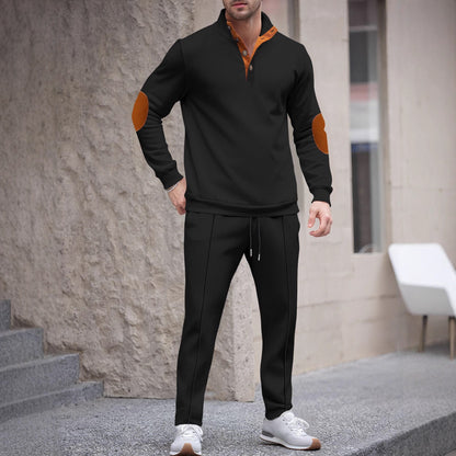 Men's sporty set with modern collar and elegant applications Skorter