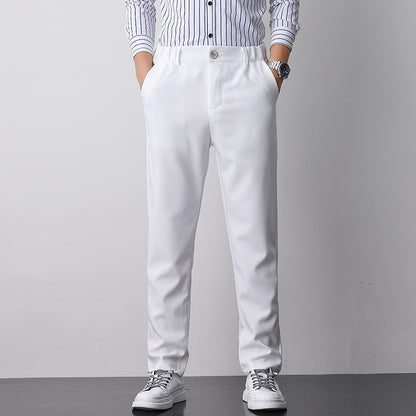 Men's Comfortable Chino Pants with Elastic Waistband Skorter