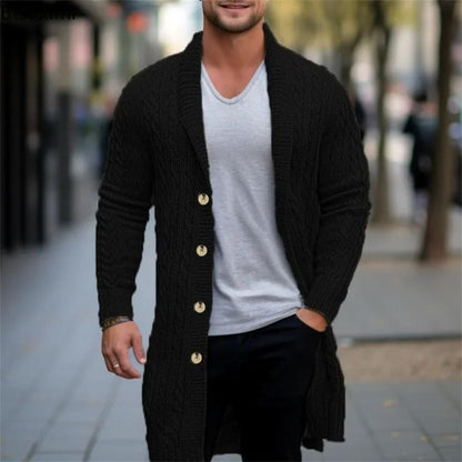 Men's cardigan with open design and button details Skorter