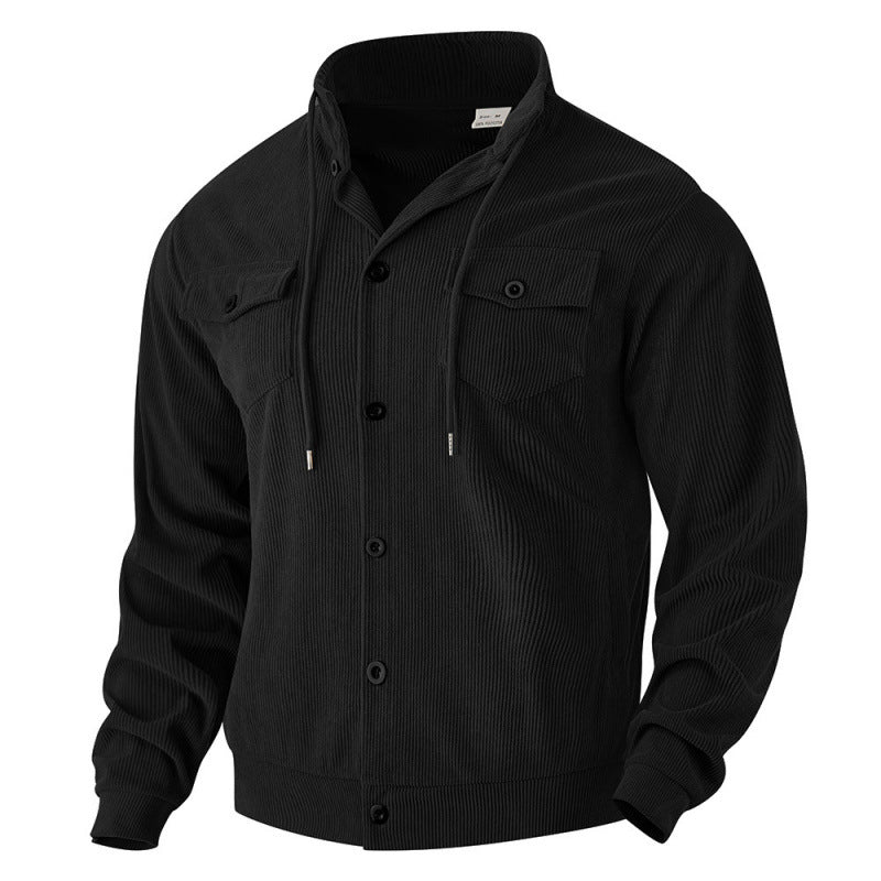 Men's stylish cord jacket with adjustable collar and practical chest pockets Skorter