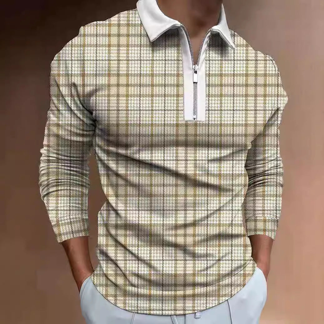 Men's sweatshirt with modern stand-up collar and functional zipper Skorter