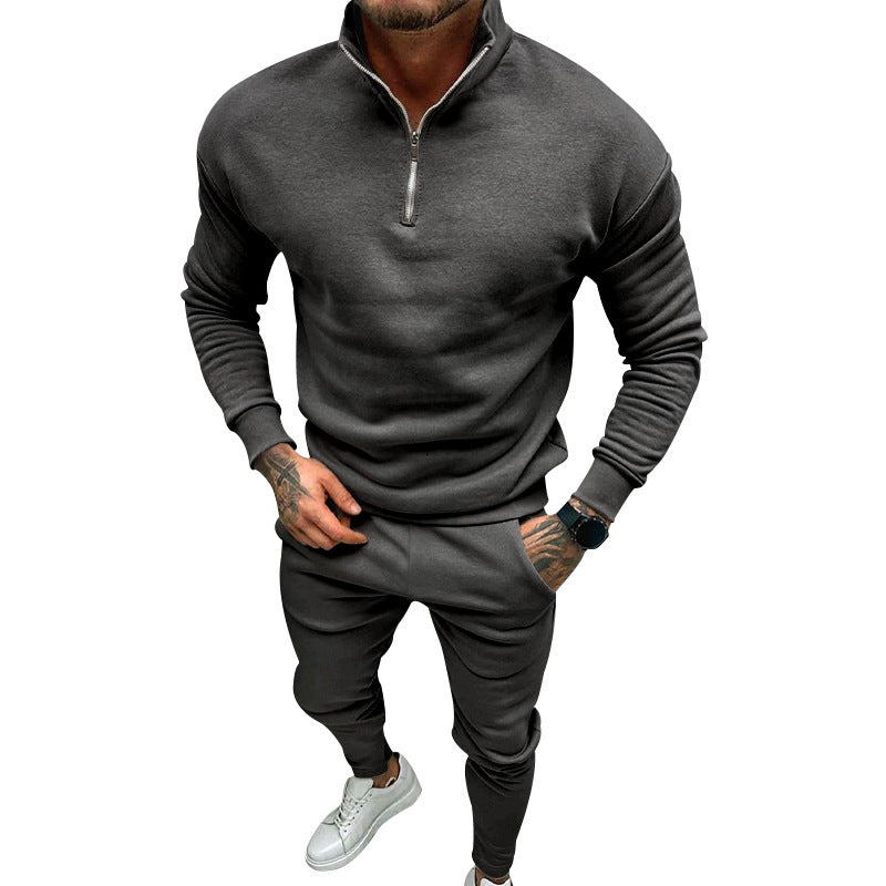 Men's sporty sweater with stand-up collar Skorter