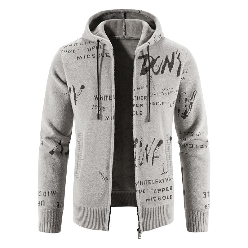 Men's stylish hoodie jacket with creative print Skorter