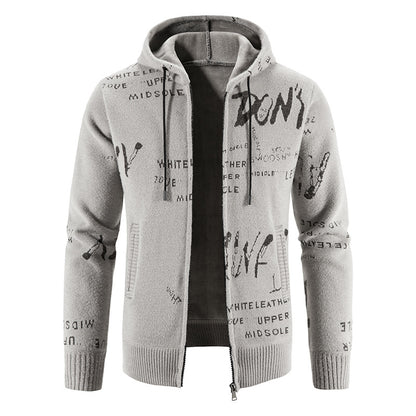 Men's stylish hoodie jacket with creative print Skorter