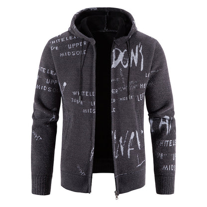 Men's stylish hoodie jacket with creative print Skorter