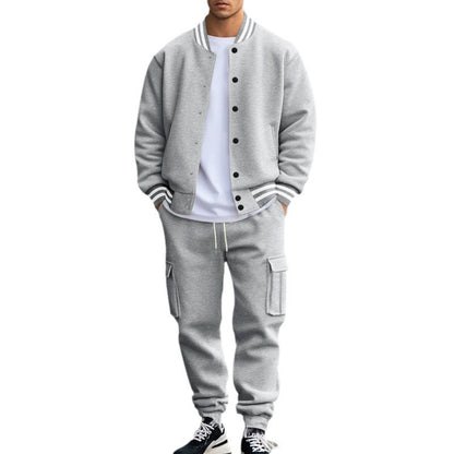 Men's sporty tracksuit with functional pockets and elastic waistband Skorter